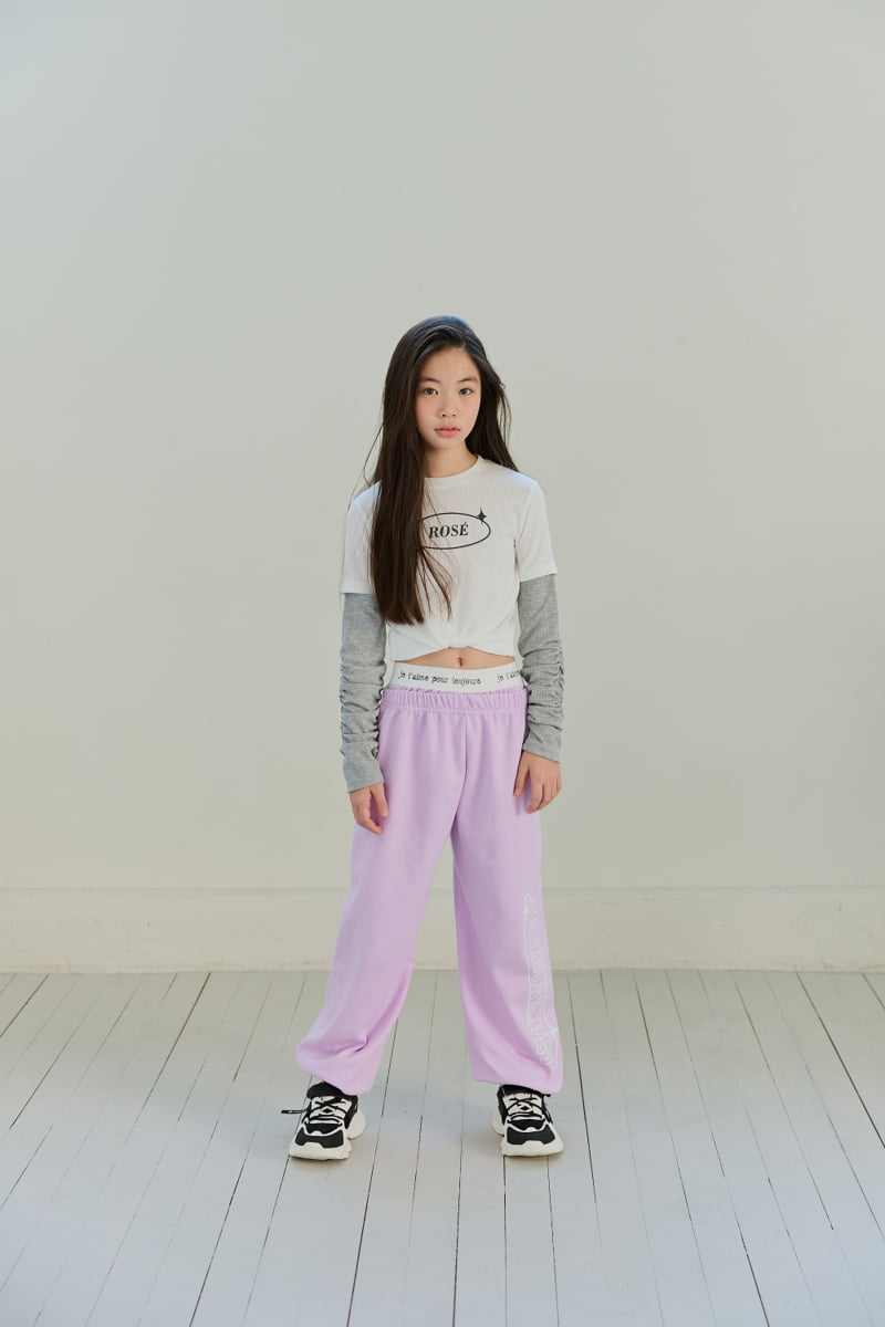 Lilas - Korean Children Fashion - #magicofchildhood - Rose Arm Warmer Tee - 3