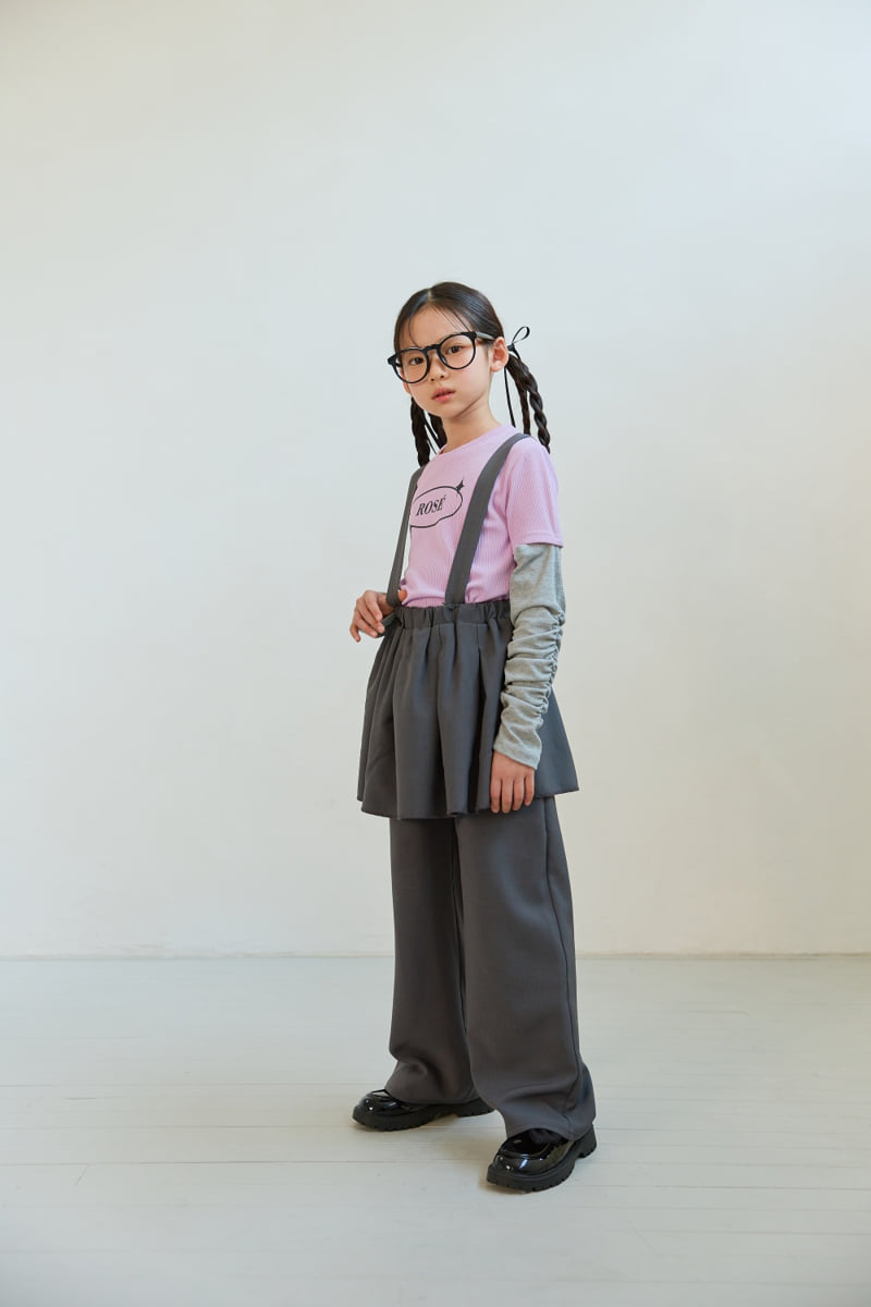 Lilas - Korean Children Fashion - #minifashionista - Rose Overalls - 5