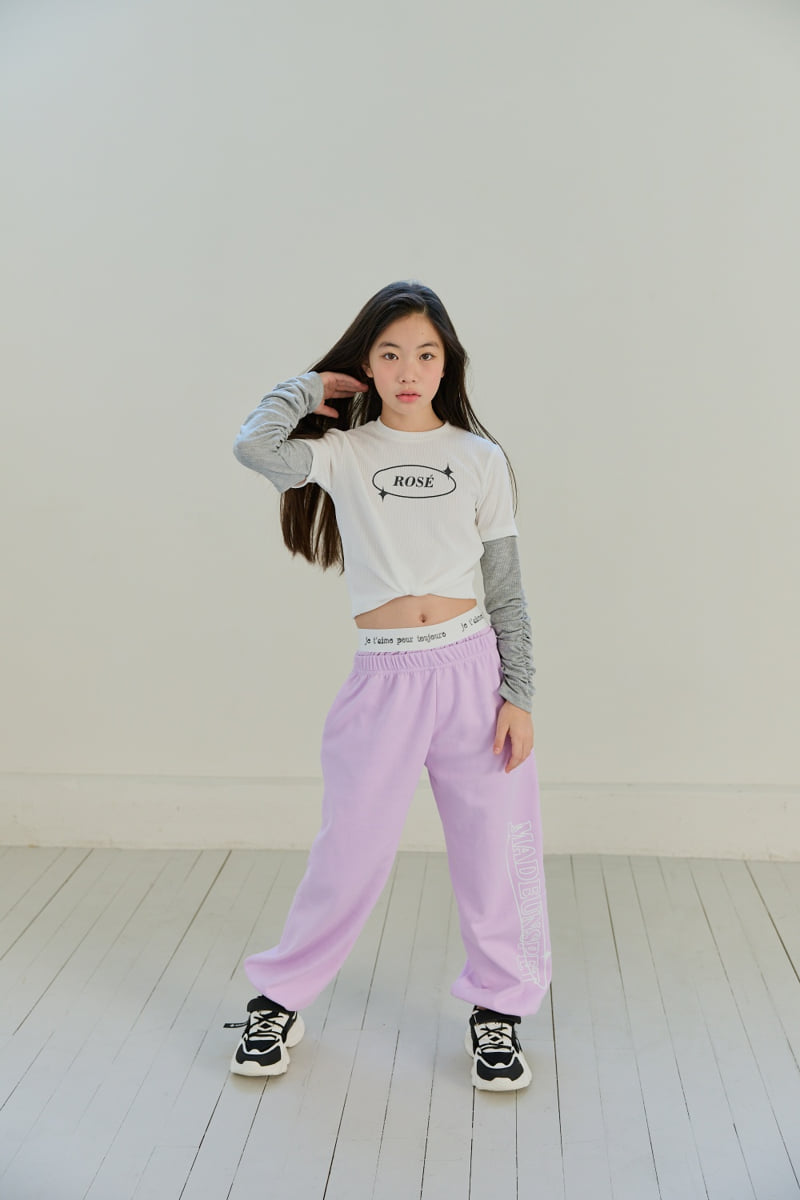 Lilas - Korean Children Fashion - #todddlerfashion - Rose Arm Warmer Tee - 6