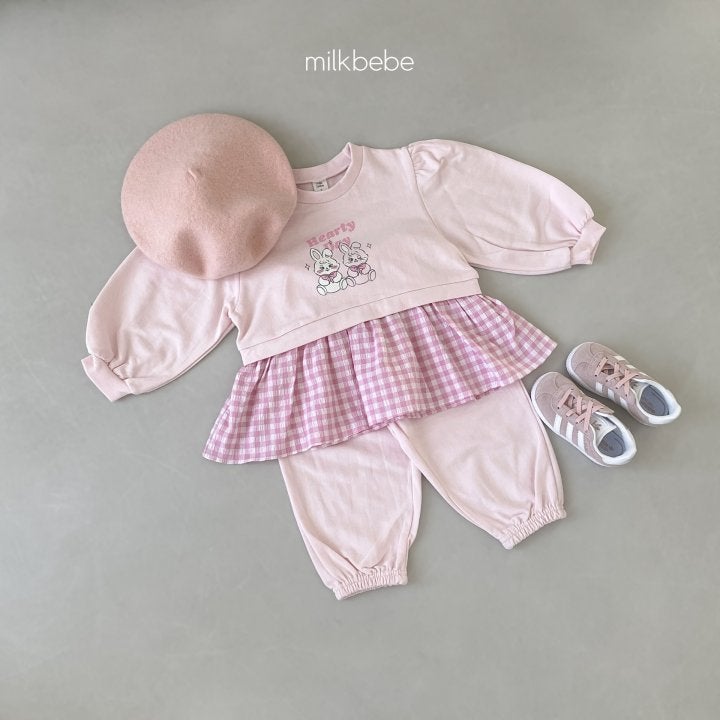 Milk Bebe - Korean Children Fashion - #Kfashion4kids - Sister Bunny Top Bottom Set - 5