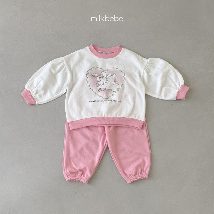 Milk Bebe - Korean Children Fashion - #discoveringself - Angel Top Bottom Set - 2