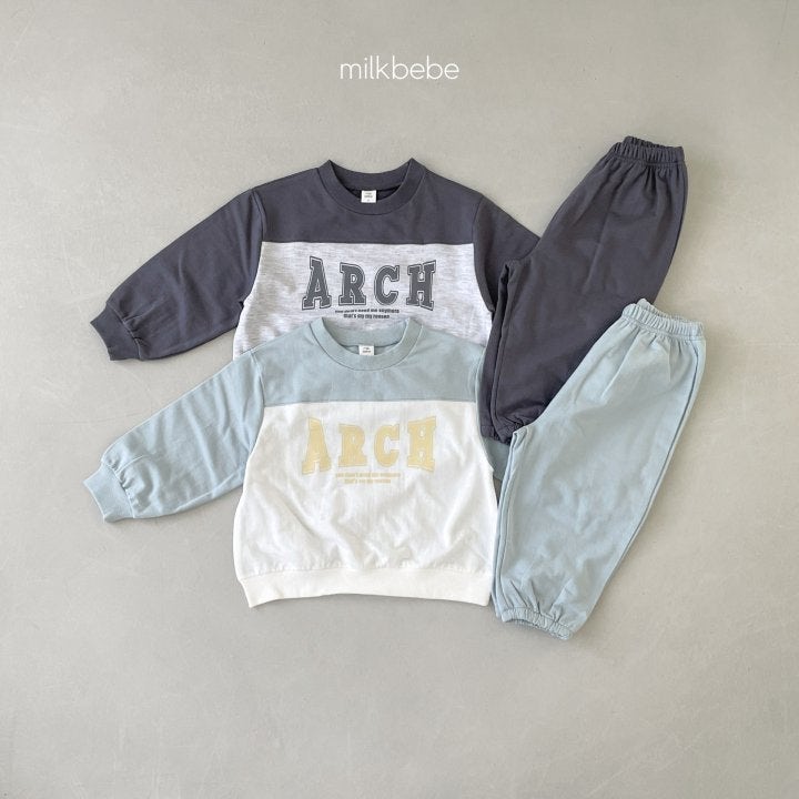 Milk Bebe - Korean Children Fashion - #discoveringself - Arch Top Bottom Set