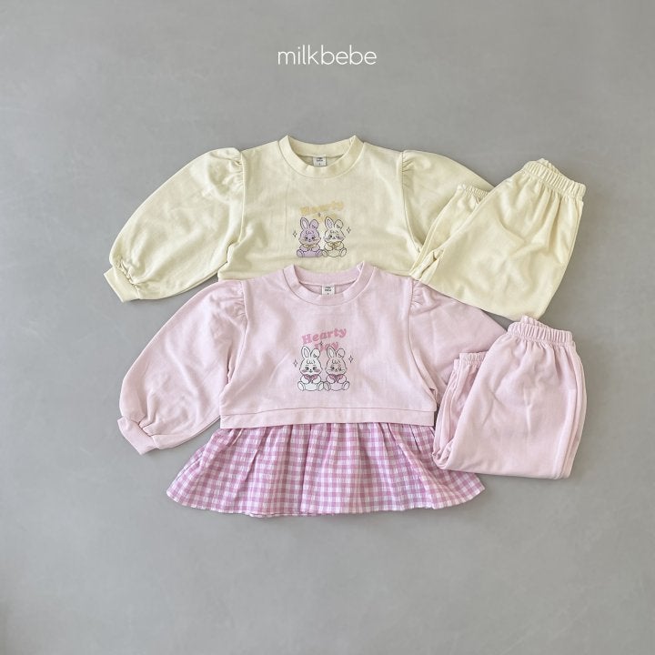 Milk Bebe - Korean Children Fashion - #fashionkids - Sister Bunny Top Bottom Set