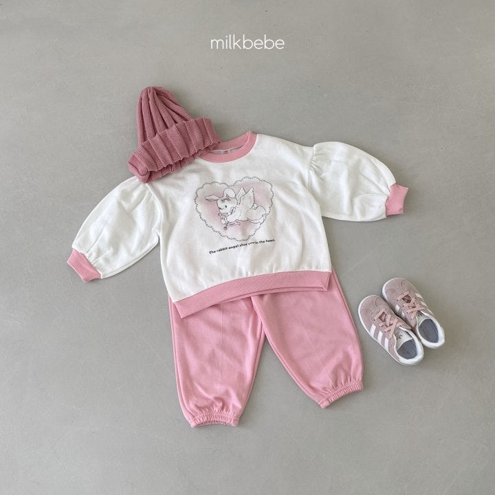 Milk Bebe - Korean Children Fashion - #fashionkids - Angel Top Bottom Set - 4