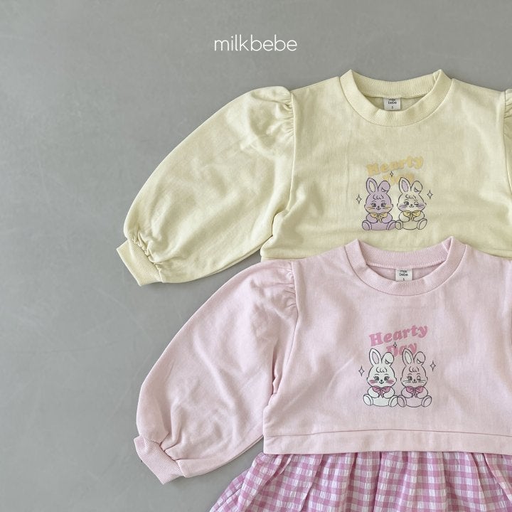 Milk Bebe - Korean Children Fashion - #kidsshorts - Sister Bunny Top Bottom Set - 2