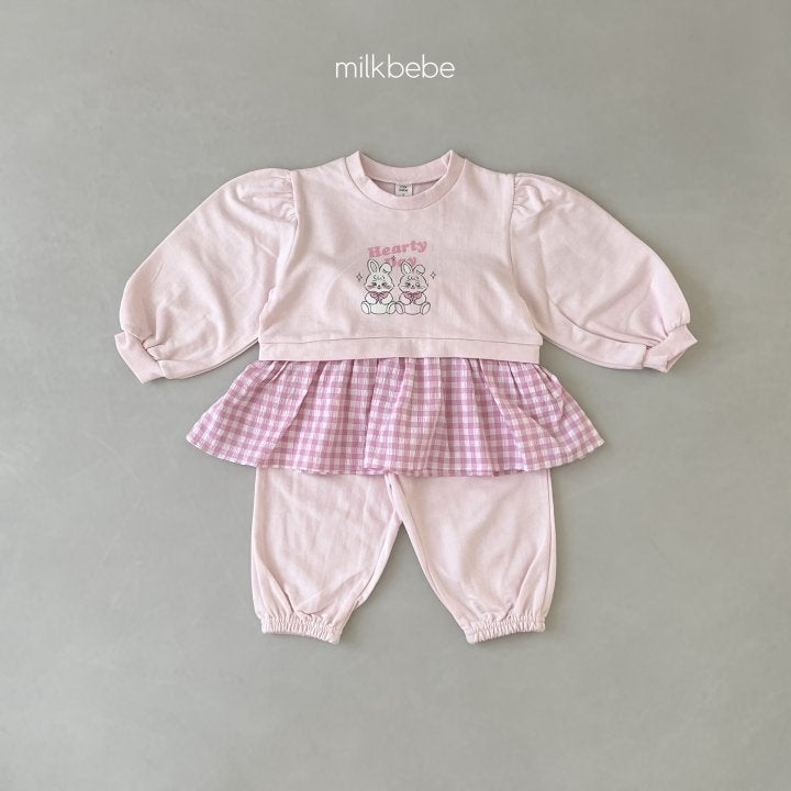 Milk Bebe - Korean Children Fashion - #kidsstore - Sister Bunny Top Bottom Set - 3