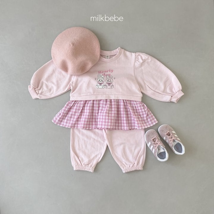 Milk Bebe - Korean Children Fashion - #kidsstore - Sister Bunny Top Bottom Set - 4