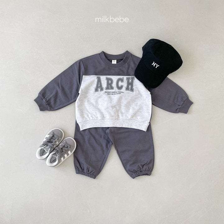 Milk Bebe - Korean Children Fashion - #magicofchildhood - Arch Top Bottom Set - 8