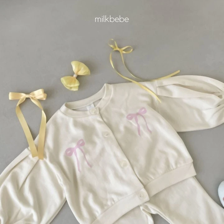 Milk Bebe - Korean Children Fashion - #magicofchildhood - Ribbon Top Bottom Set - 6