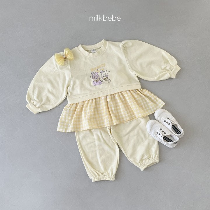 Milk Bebe - Korean Children Fashion - #minifashionista - Sister Bunny Top Bottom Set - 8