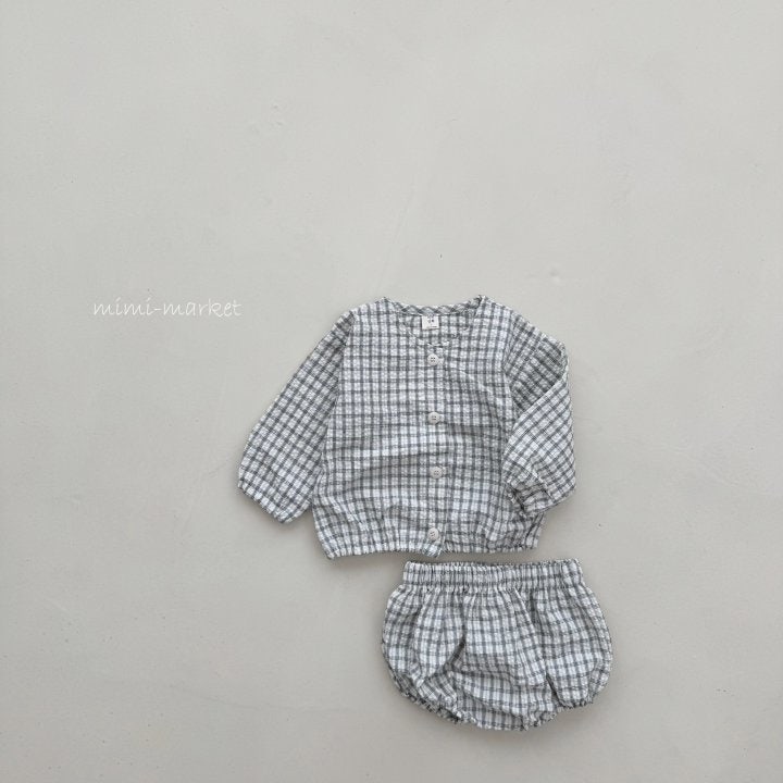 Mimi Market - Korean Baby Fashion - #babyoutfit - Chex Set - 2