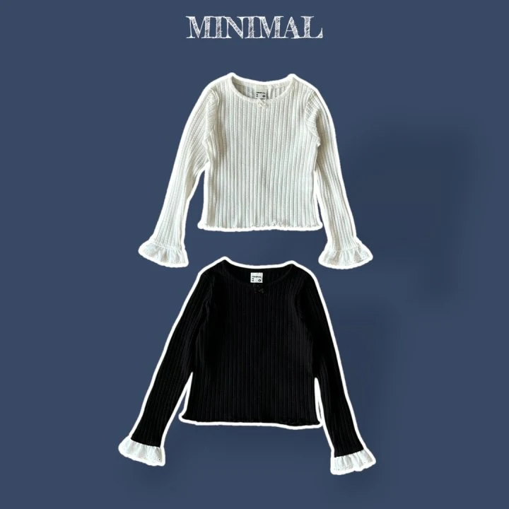 Minimal - Korean Children Fashion - #discoveringself - Lace Waffle Tee