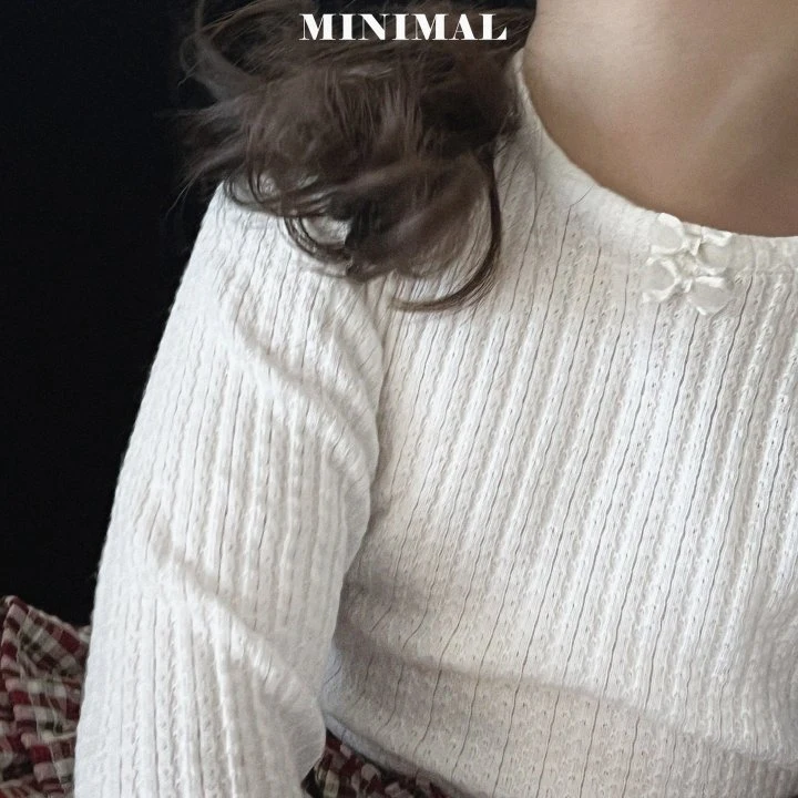 Minimal - Korean Children Fashion - #kidsshorts - Lace Waffle Tee - 3