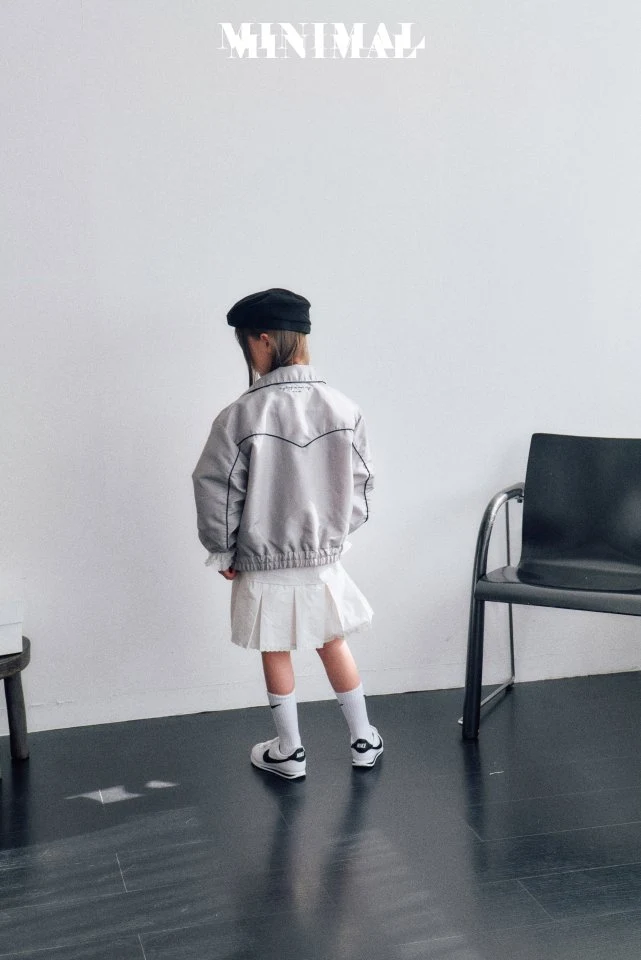 Minimal - Korean Children Fashion - #kidsshorts - Silver Piping Jumper - 5