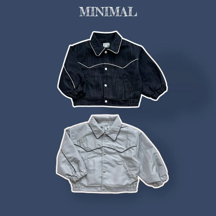 Minimal - Korean Children Fashion - #kidsstore - Non-fade Denim Piping Jumper