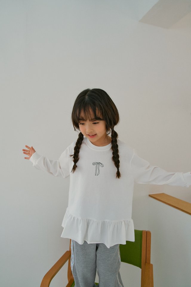 Momo Ann - Korean Children Fashion - #childofig - Frill Long Tee - 5