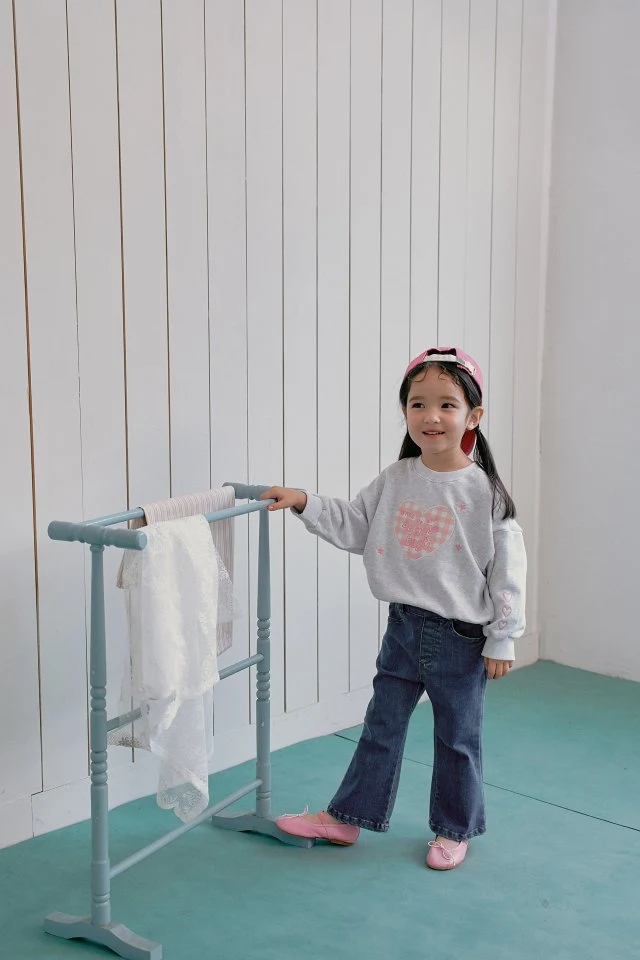 Momo Ann - Korean Children Fashion - #childrensboutique - Label Denim Bootcut Pants