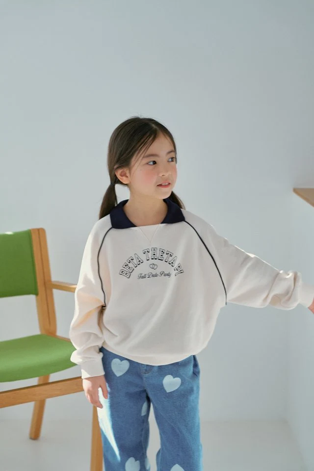 Momo Ann - Korean Children Fashion - #discoveringself - Collar Sweatshirts - 7