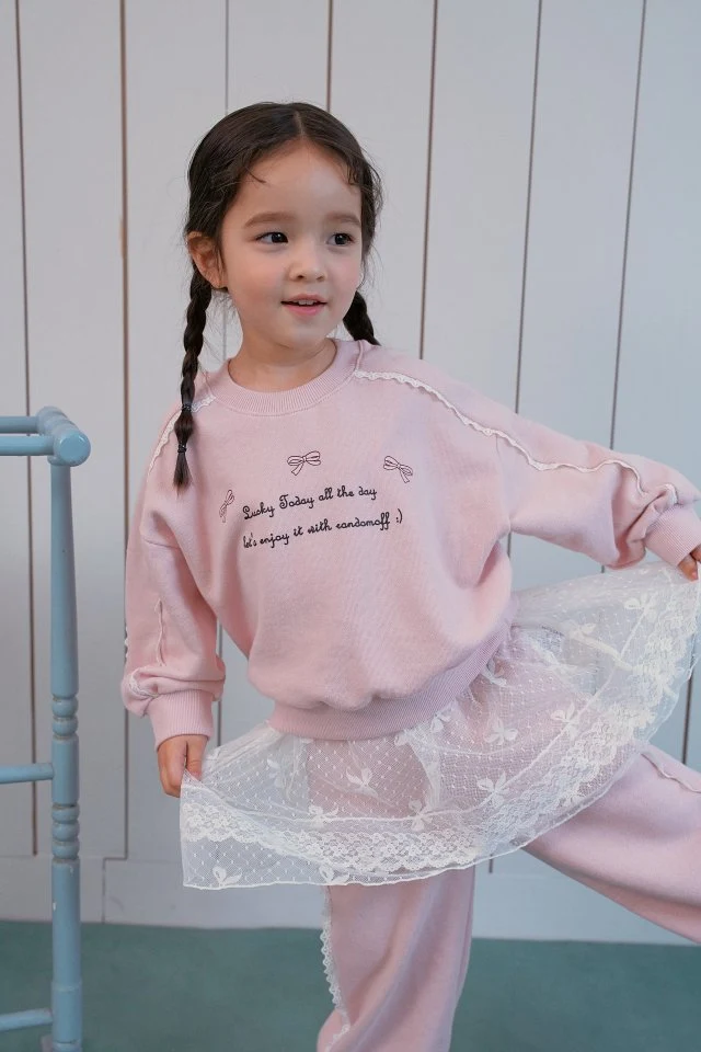 Momo Ann - Korean Children Fashion - #discoveringself - Lace Sweatshirts - 6