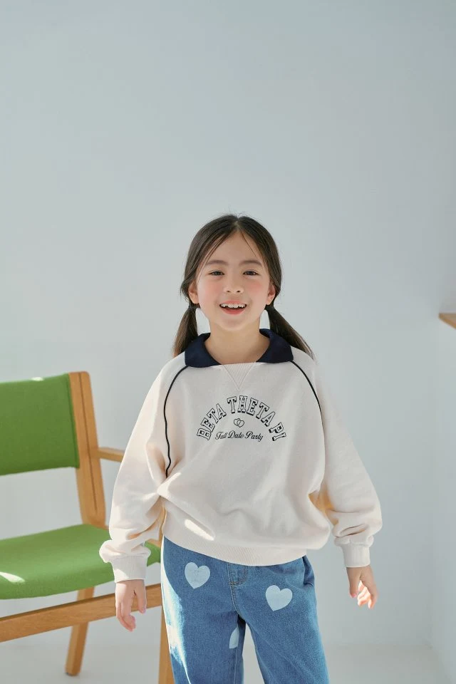 Momo Ann - Korean Children Fashion - #fashionkids - Collar Sweatshirts - 8