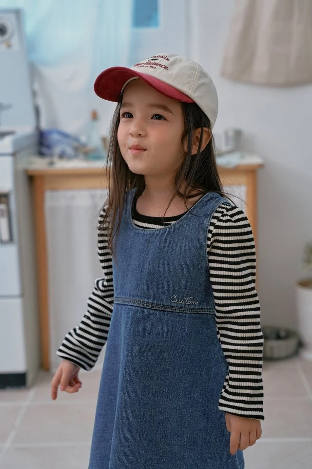 Momo Ann - Korean Children Fashion - #fashionkids - Blue Sleeveless One-piece - 7