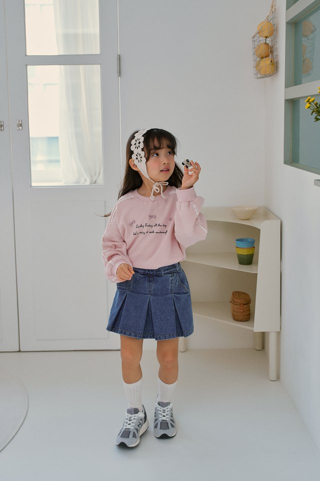 Momo Ann - Korean Children Fashion - #kidsshorts - Garden Denim Skirt Pants