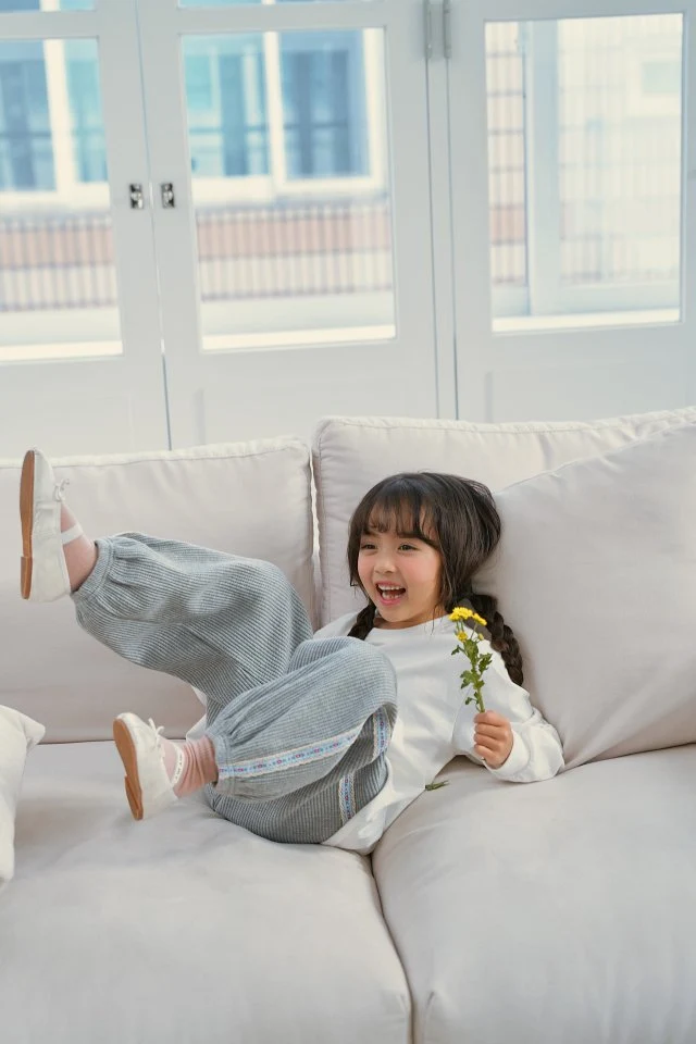 Momo Ann - Korean Children Fashion - #kidzfashiontrend - Waffle Jogger Pants - 7