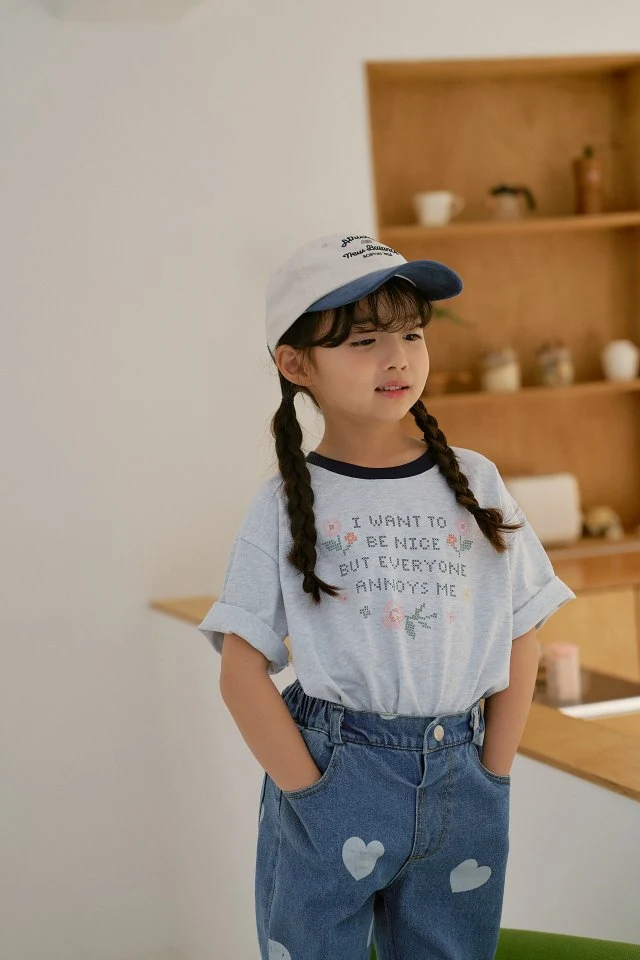 Momo Ann - Korean Children Fashion - #littlefashionista - Heart Jeans - 3