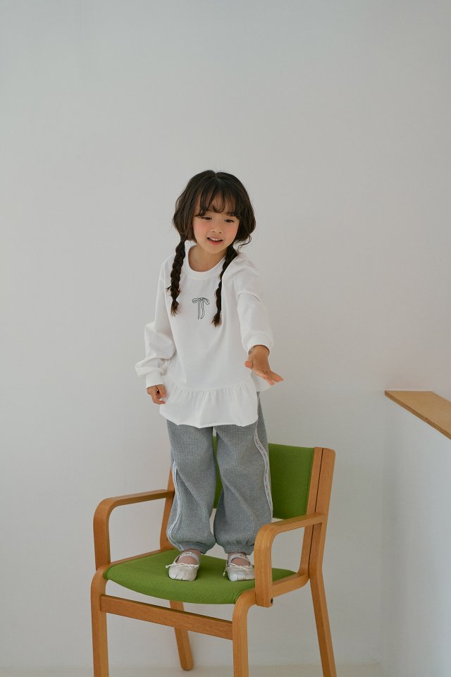 Momo Ann - Korean Children Fashion - #littlefashionista - Frill Long Tee