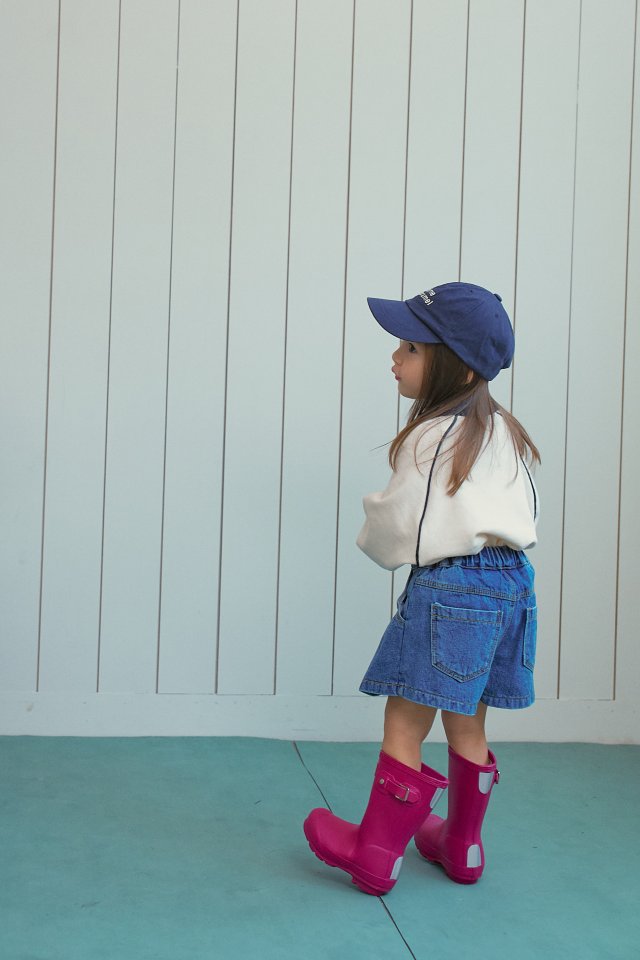 Momo Ann - Korean Children Fashion - #littlefashionista - Garden Denim Skirt Pants - 5