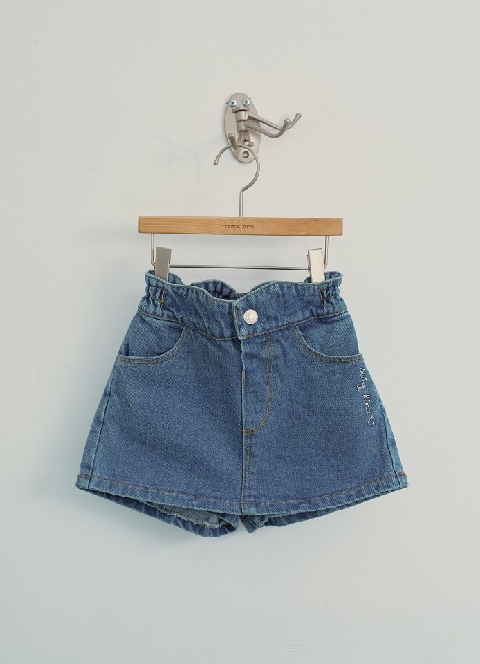 Momo Ann - Korean Children Fashion - #minifashionista - Cloud Denim Skirt Pants - 8