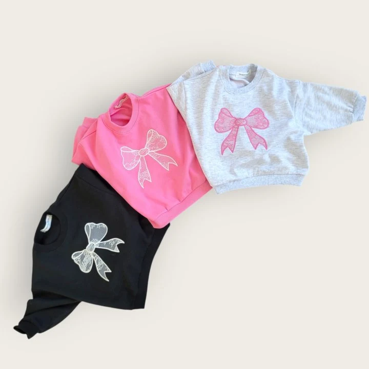 Moran - Korean Baby Fashion - #babyclothing - Ribbon Sweatshirts