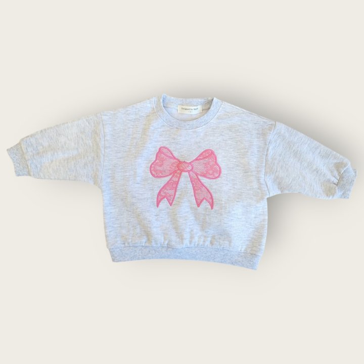 Moran - Korean Baby Fashion - #babyfever - Ribbon Sweatshirts - 4