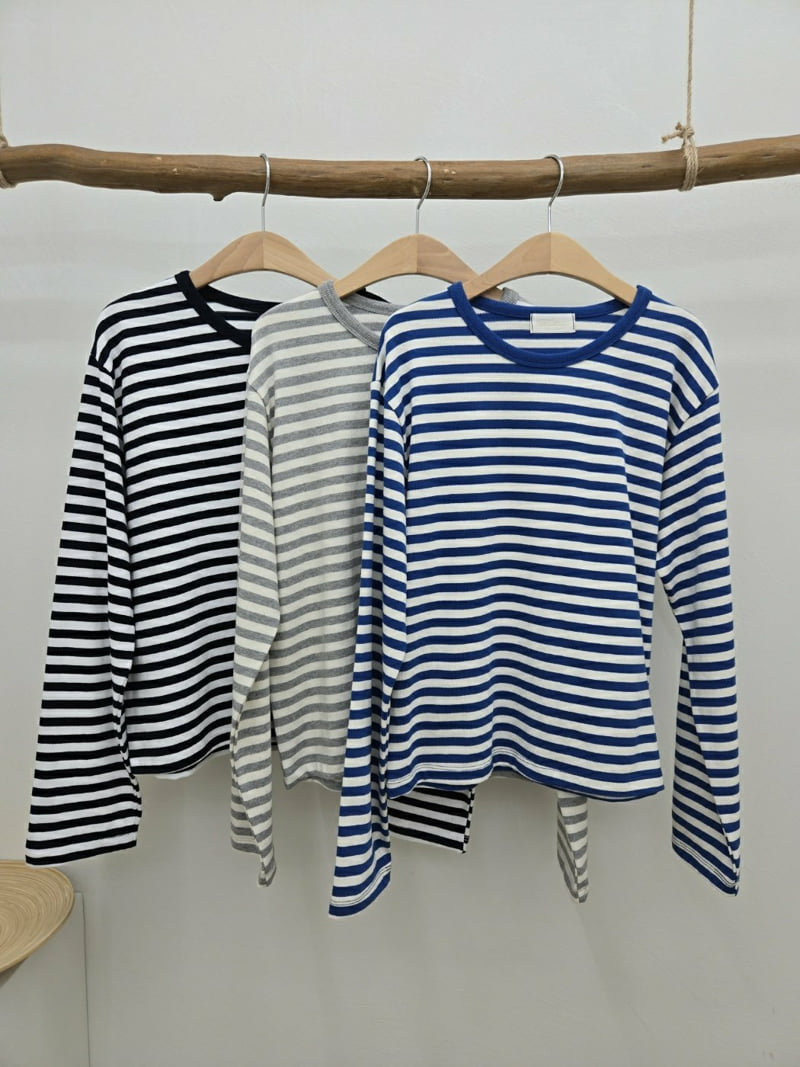 Most - Korean Women Fashion - #momslook - Dint Stripe Tee - 10