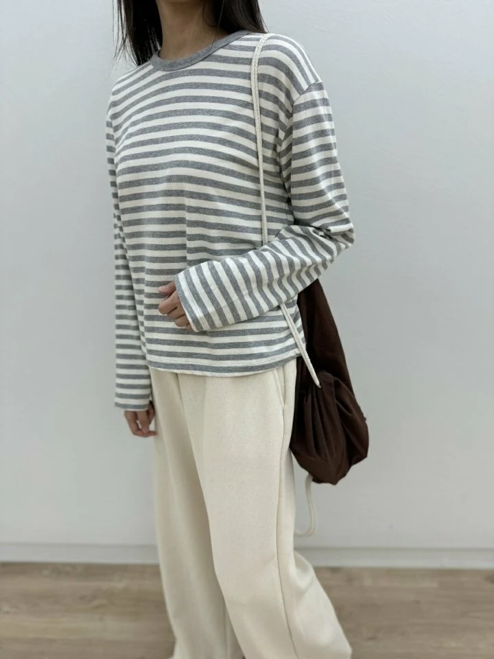 Most - Korean Women Fashion - #momslook - Dint Stripe Tee - 6