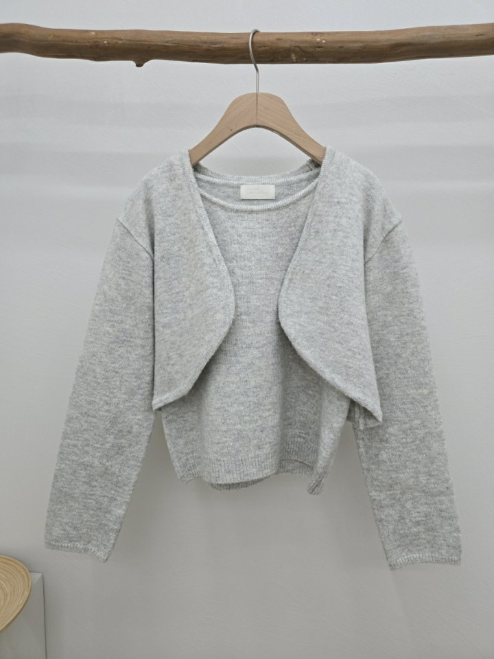 Most - Korean Women Fashion - #womensfashion - With Cardigan Top Set - 2