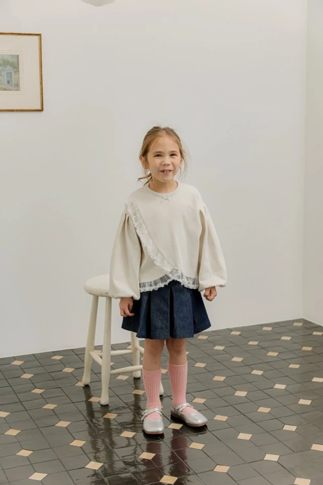 Mumunbaba - Korean Children Fashion - #Kfashion4kids - Louise Lace Tee - 3