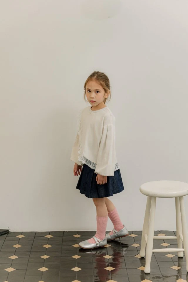 Mumunbaba - Korean Children Fashion - #kidzfashiontrend - Louise Lace Tee - 2