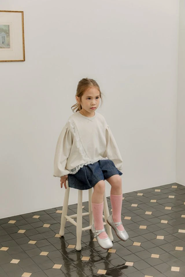 Mumunbaba - Korean Children Fashion - #Kfashion4kids - Louise Lace Tee - 4