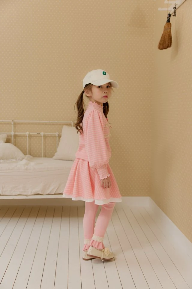 Mumunbaba - Korean Children Fashion - #todddlerfashion - Bagel Double Skirt - 7