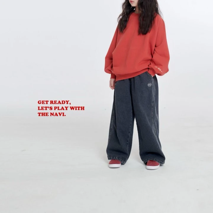 Navi - Korean Children Fashion - #childofig - Work Denim Pants - 5