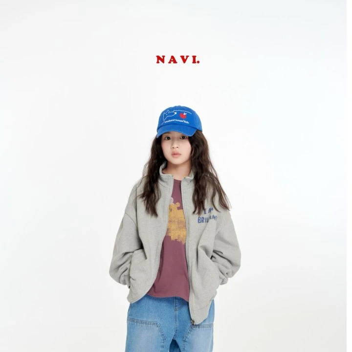 Navi - Korean Children Fashion - #childofig - I Am Zip-up Jumper - 4