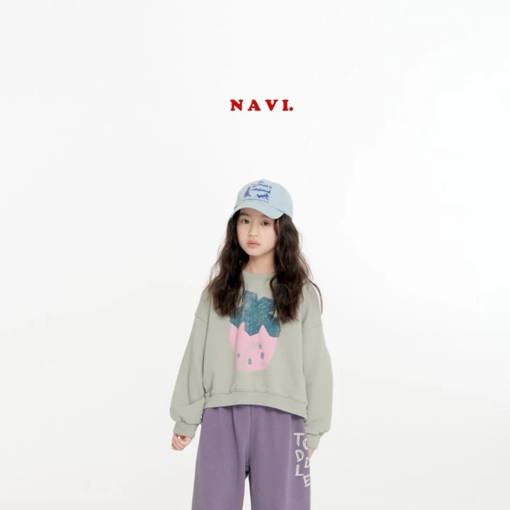 Navi - Korean Children Fashion - #childofig - Strawberry Crop Sweatshirts - 11