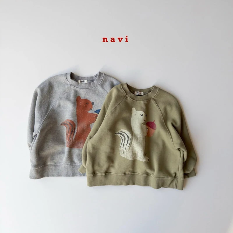 Navi - Korean Children Fashion - #childofig - Squirrel Sweatshirts - 12