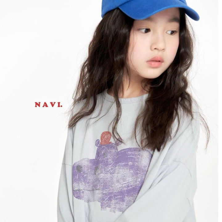 Navi - Korean Children Fashion - #childrensboutique - Hippo Tee