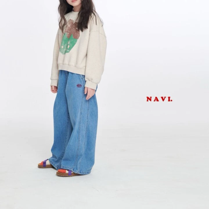 Navi - Korean Children Fashion - #designkidswear - Work Denim Pants - 8