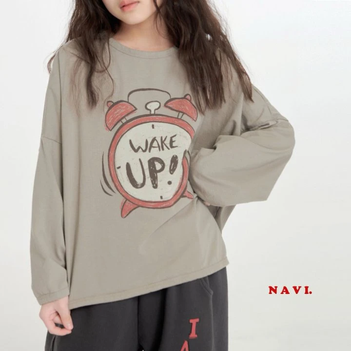 Navi - Korean Children Fashion - #kidsshorts - Wake Up Tee - 10