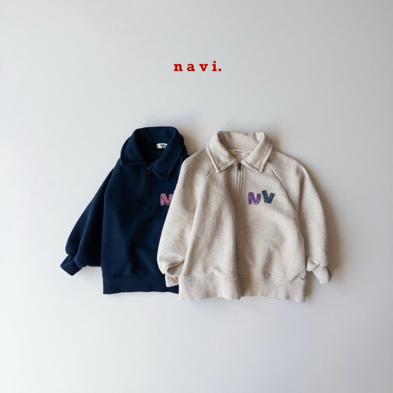 Navi - Korean Children Fashion - #prettylittlegirls - NV Half Zip-up Sweatshirts - 12