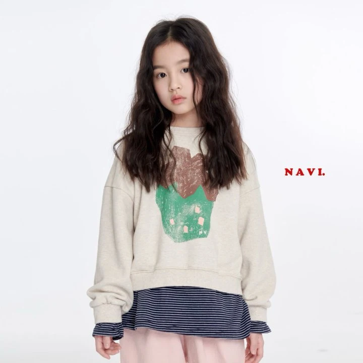 Navi - Korean Children Fashion - #stylishchildhood - Strawberry Crop Sweatshirts - 10