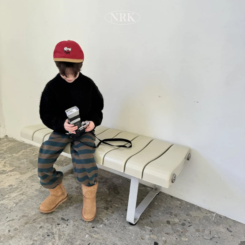 Nrk - Korean Children Fashion - #Kfashion4kids - Brain Stripe Fleece Jogger Pants - 5